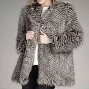 🎀$698 Marc Jacobs Rickie Raccoon Faux Fur Coat🎀